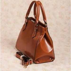 NWT! Becky & Gene Handbag, Medium, Bronze